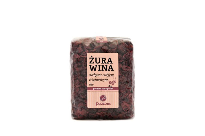 Żurawina słodzona cukrem trzcinowym BIO 1 kg