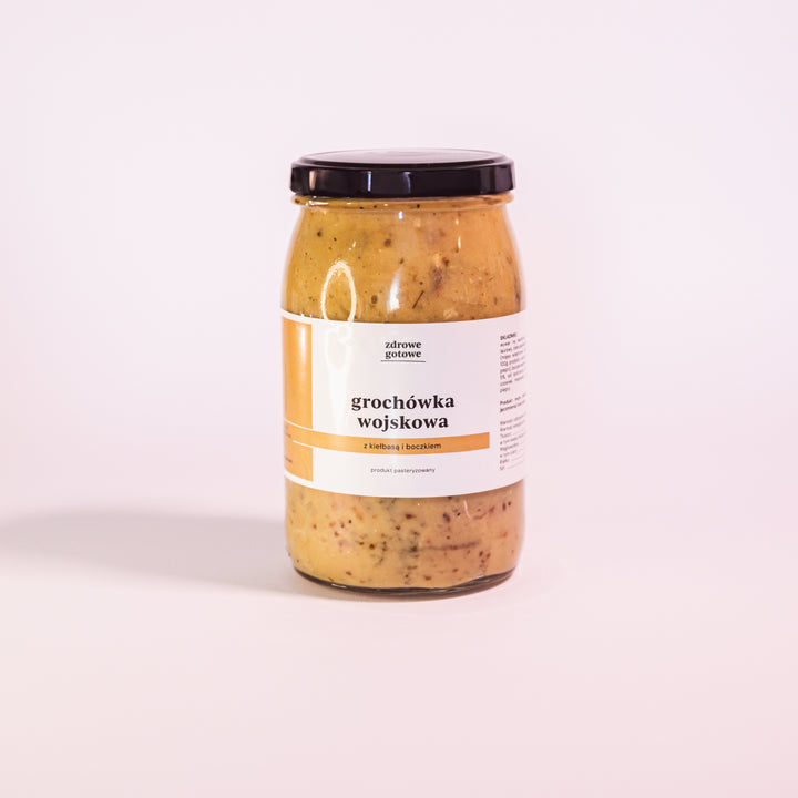 Grochówka wojskowa z kiełbasą i boczkiem 900ml