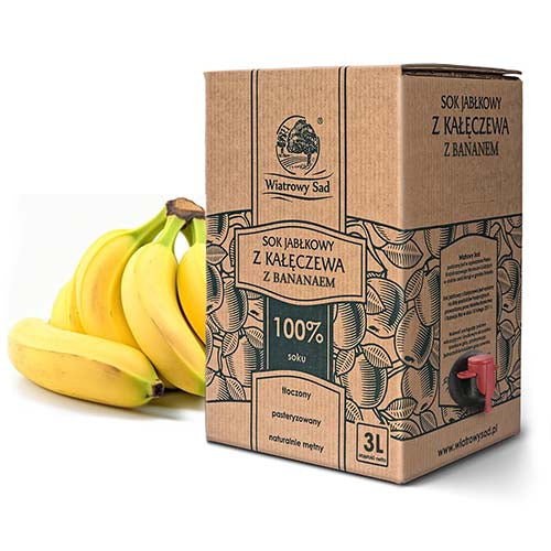 Sok jabłkowy z bananem 3l