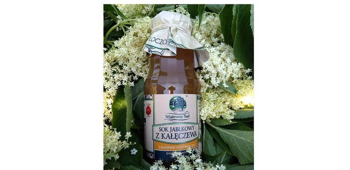 Sok jabłkowy z sokiem z kwiatu czarnego bzu 300ml