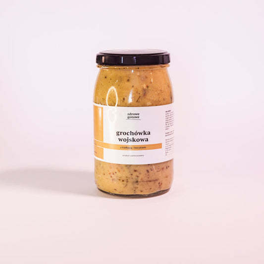 Grochówka wojskowa z kiełbasą i boczkiem 900ml