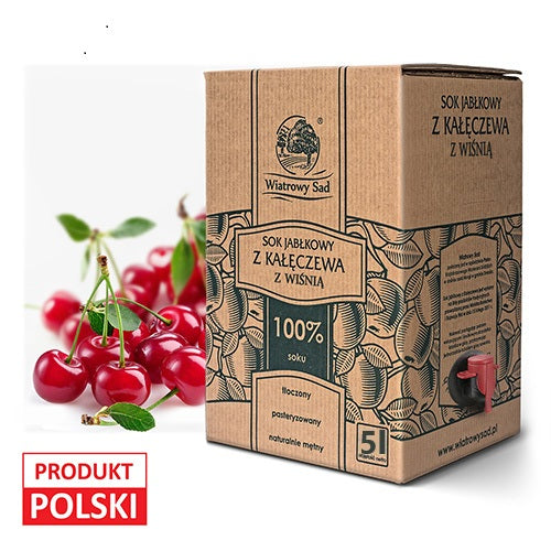 Sok jabłkowy z wiśnią TRADYCYJNY 5l