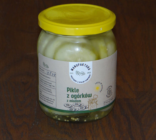 Pikle z ogórków z miodem 540ml